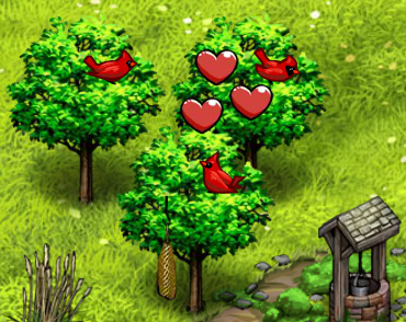 Cardinals in oak trees!